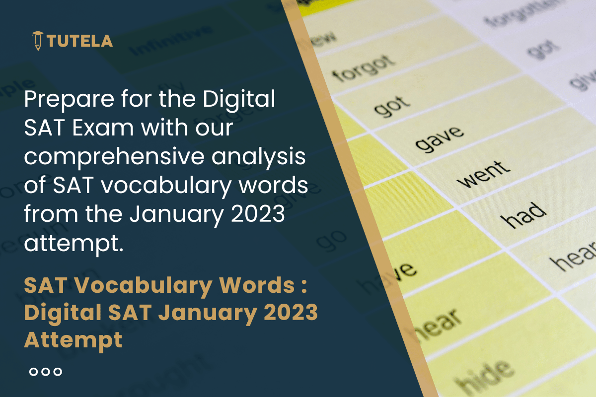 SAT Vocabulary Words Digital SAT January 2023 Attempt